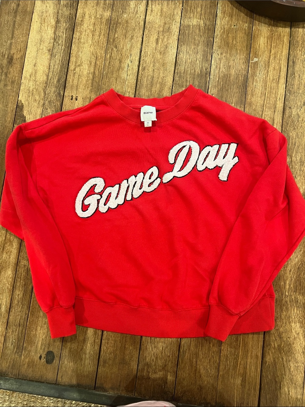 Maeve Game Day sweatshirt Anthropologie